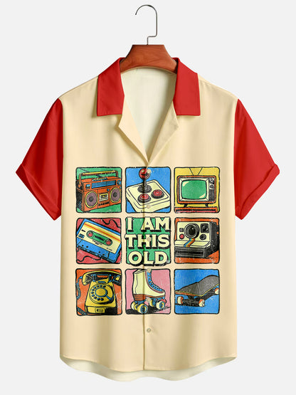 "I Am This Old" 80s & 90s Retro Nostalgic Print Casual Shirt