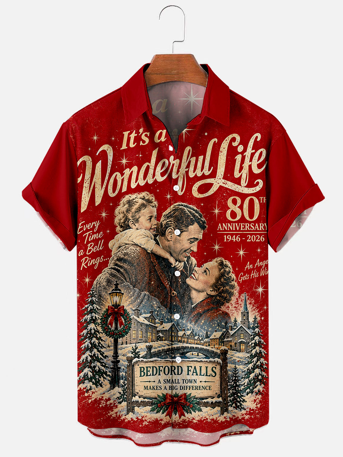 Men's Vintage Classic Christmas Movie 80th Anniversary Hawaiian Shirt