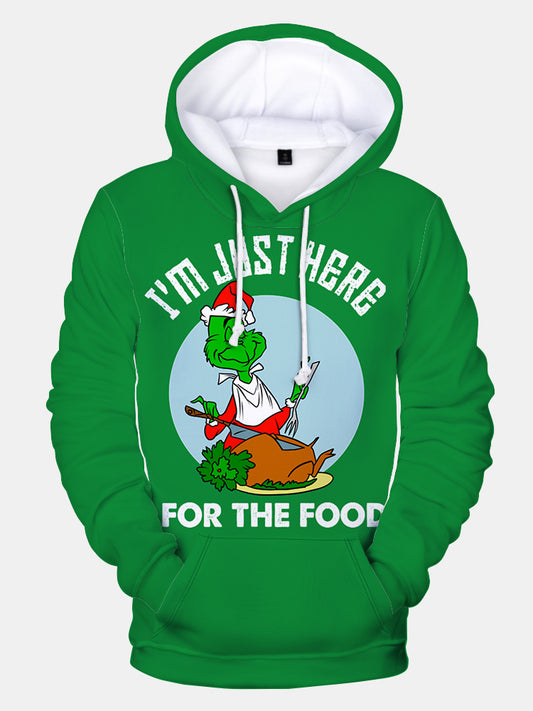 I'm Just Here For The Food Christmas Hoodie
