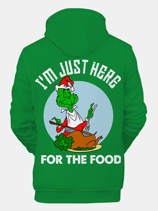 I'm Just Here For The Food Christmas Hoodie