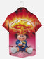 Men's Vintage Childhood Toy Card Print Hawaiian Short Sleeve Shirt