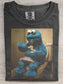 Vintage Cookie Monster Eating On Toilet T-Shirt