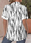 Women's Gradient Striped Print Fashionable Casual Short Sleeve Blouses