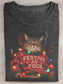 Funny Christmas Cat T-shirt