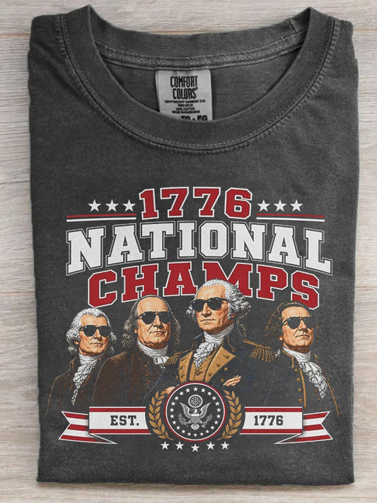 1776 National Champs Fun Print Unisex T-Shirt