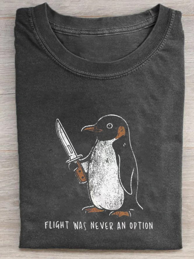 Flight Was Never An Option Fun Print Unisex T-Shirt