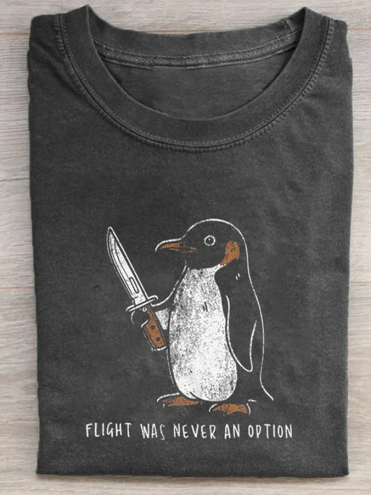 Flight Was Never An Option Fun Print Unisex T-Shirt