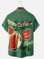 Men's Cocktail Print Short Sleeve Hawaiian Shirt