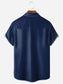Kung Fu Rooster Print Breast Pocket Short Sleeve Shirt