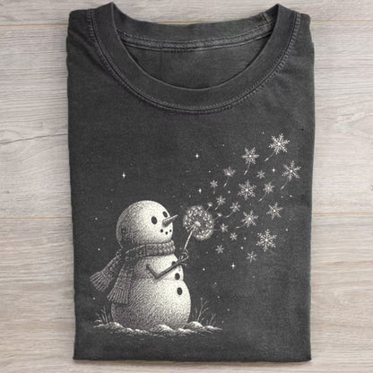 Snowman Dandelion Wish T-Shirt