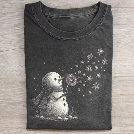 Snowman Dandelion Wish T-Shirt