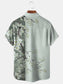 Floral Sakura Chest Pocket Short Sleeve Hawaiian Shirt