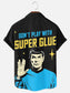Men's Vintage TV Character Fun Print Casual Short-Sleeve Pocket Shirt