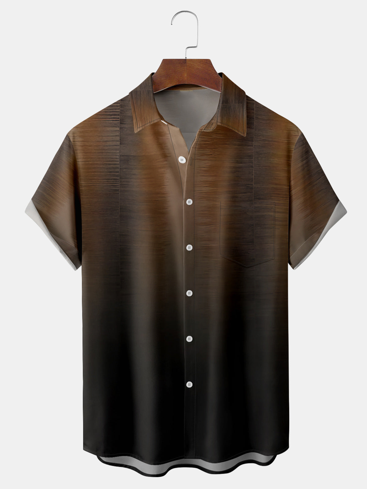 Men's Gradient Textured Hawaiian Short Sleeve Shirt – Hallyy