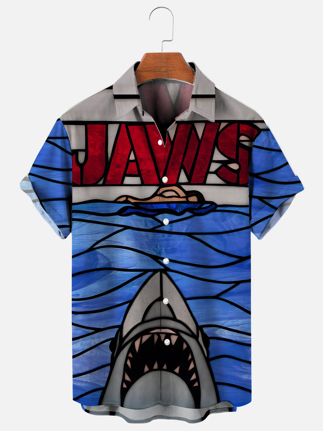 WACKO　MARIA JAWS HAWAIIAN SHIRT XL Wacko Maria - Jaws Hawaiian Shirt | HBX - Globally Curated