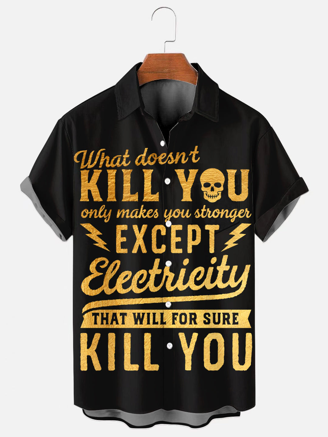 Men's Vintage Funny Proud Electrician Casual Short Sleeve Pocket Shirt