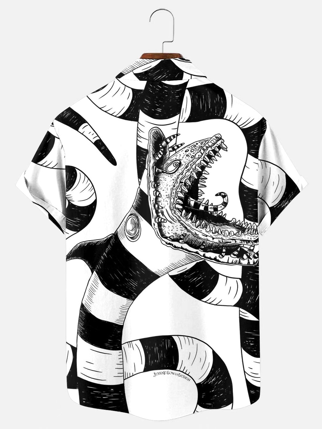 Men's Classic Terror Sandworm Print Hawaiian Short Sleeve Shirt