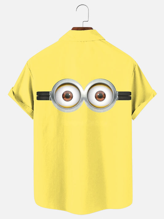 Men's Cartoon Print Hawaiian Short Sleeve Shirt