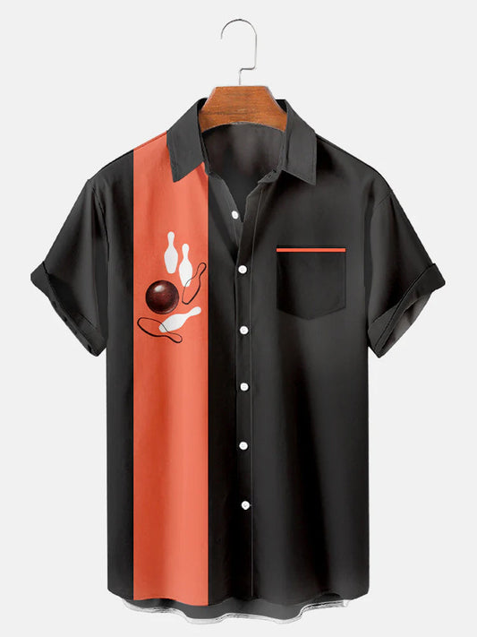 Men's 50s Vintage Bowling Shirt