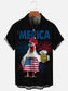 Men's American Chicken Beer Print Hawaiian Short Sleeve Shirt