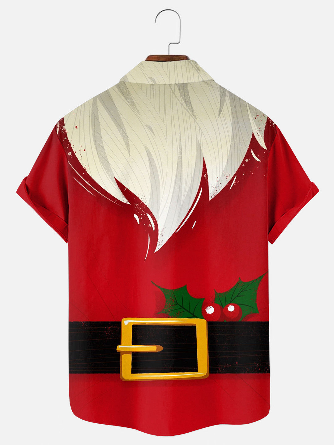 Men's Santa Claus 3D Print Holiday Short Sleeve Shirt
