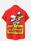 Men's Vintage Dogs N Suds Art Print Casual Short Sleeve Pocket Shirt