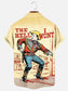 The Hell I Wont Cowboy Printed Vintage Short Sleeve Pocket Shirt
