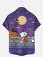 Men's Halloween Cartoon Character Print Holiday Short Sleeve Shirt