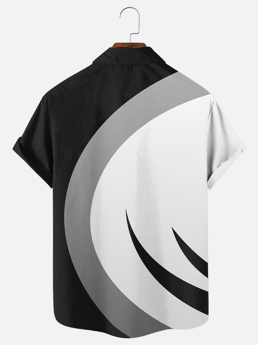 Men's Easter Cross Print Casual Pocket Short Sleeve Shirt