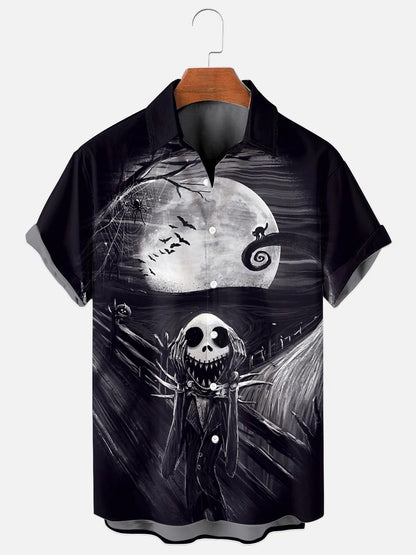 Scream Before Christmas Holiday Short Sleeve Shirt