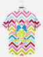 Men's Easter Pattern Print Hawaiian Short Sleeve Pocket Shirt