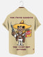 Men's Vintage Nacho Bandit Print Hawaiian Short Sleeve Shirt