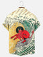 Men's Surf Devil Art Print Hawaiian Short Sleeve Shirt