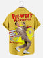 Men's Vintage Movie Poster Print Hawaiian Pocket Shirt