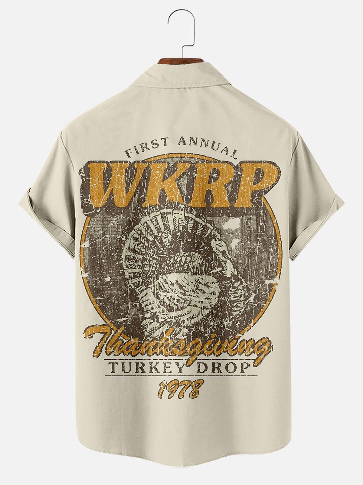 WKRP Turkey Drop 1978 Holiday Short Sleeve Shirt