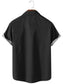 Men's Hawaiian Simple Stitching Pattern Shirt With Pockets