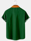 Men's St. Patrick's Day Creative Pattern Patchwork Shirt with Pockets