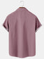 Men's Plus Size Contrast Striped Resort Shirt