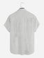 Mens Striped Print Round Hem Loose Short Sleeve Shirts
