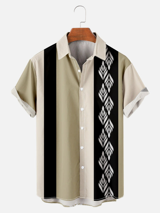 Casual Striped Short Sleeve Shirt