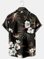 Mens Floral Print Casual Breathable Hawaiian Short Sleeve Shirt