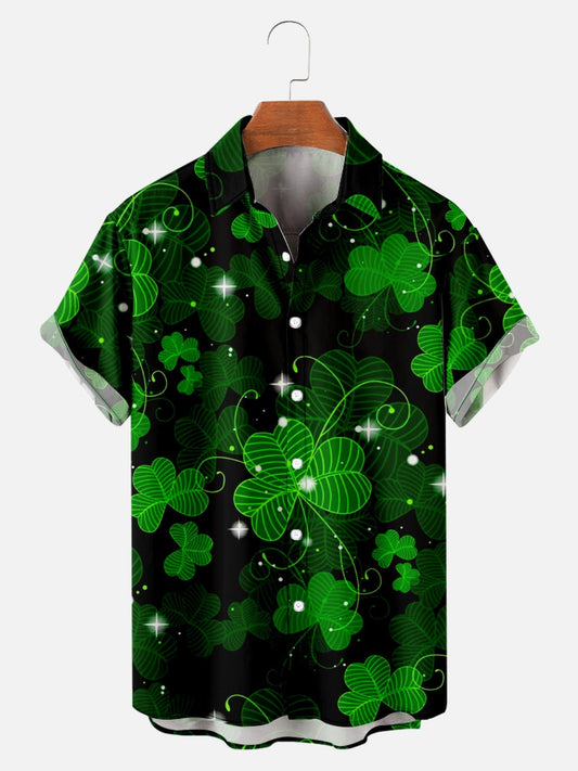 St Patrick's Clover Print Men's Large Shirt