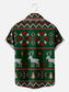 Christmas Chest Pocket Short Sleeve Hawaiian Shirt