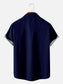 Simple Pattern Stripe Patchwork Men's Casual Shirt