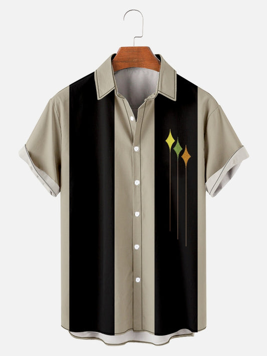 Men's Retro Style Short Sleeve Casual Loose Shirt