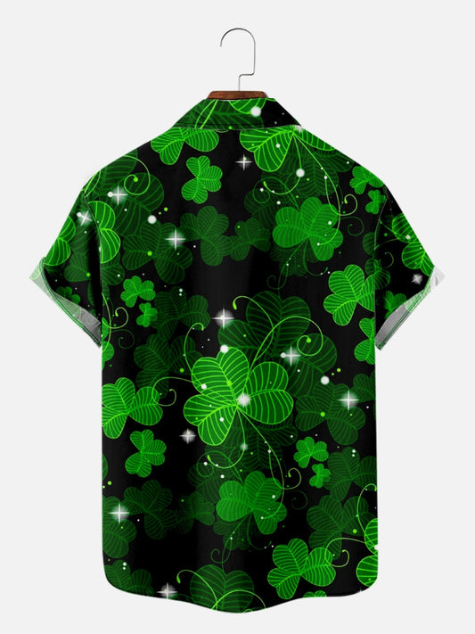 St Patrick's Clover Print Men's Large Shirt