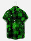 St Patrick's Clover Print Men's Large Shirt