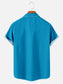 Men's 1950 Vintage Basic Blow Shirt Casual Easy Care Short Sleeve Shirt