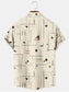 Men's Basic Line With Chest Pocket Casual Short Sleeve Hawaiian Shirt