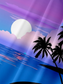 Mens Coconut Tree Print Casual Breathable Chest Pocket Short Sleeve Hawaiian Shirts